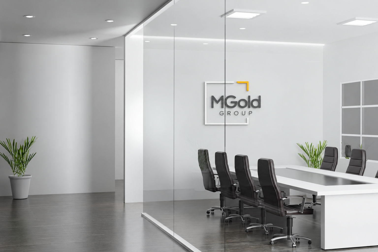 MGold Group lobby wall logo 1